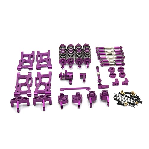 KLAPR Für 1/14 144001 144002,1/12 124017 124019 RC Auto, Hardware-Zubehör, 11 Sets Verbindungsstangen, Absorber usw. (Lila) von KLAPR