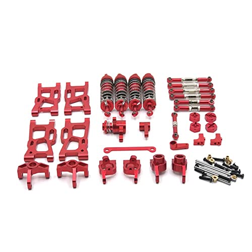 KLAPR Für 1/14 144001 144002,1/12 124017 124019 RC Auto, Hardware-Zubehör, 11 Sets Verbindungsstangen, Absorber usw. (Rosso) von KLAPR