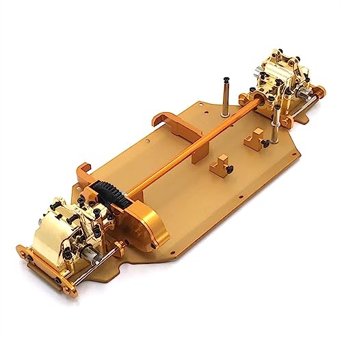 KLAPR Für 1/14 144010 144001 144002 RC Car Metall Upgrade Chassis Teile, Getriebe, Getriebeabdeckung, Getriebemontage usw. (Gold) von KLAPR