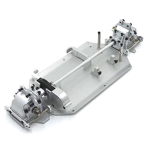 KLAPR Für 1/14 144010 144001 144002 RC Car Metall Upgrade Chassis Teile, Getriebe, Getriebeabdeckung, Getriebemontage usw. (Silber) von KLAPR