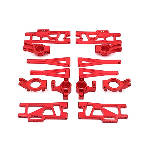 KLAPR Für 104009 1/12 12401 12404 12409 Serie RC Car Vulnerable Parts Metall-Upgrade-Teile (Rosso) von KLAPR