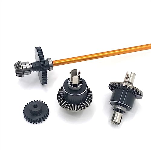 KLAPR Für 124016 124017 124018 124019 1/12 RC Auto-Upgrade-Teile Metall Differentialantrieb Montage Motorgetriebe (Gold) von KLAPR