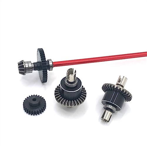 KLAPR Für 124016 124017 124018 124019 1/12 RC Auto Upgrade Teile Metall Differentialantrieb Montage Motorgetriebe (Rosso) von KLAPR