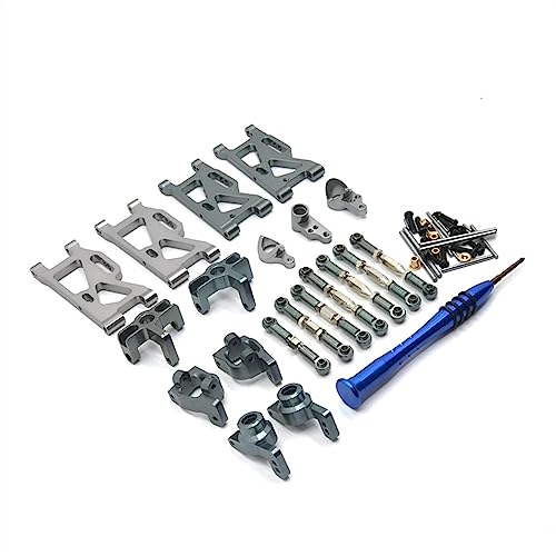 KLAPR Für 124019 124017 124016 124018 144001 144002 RC-Autos, allgemeine verbesserte und modifizierte Teile, Ganzmetall-7-teiliges Set (Titan) von KLAPR