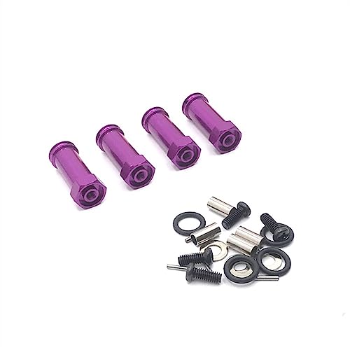 KLAPR Für 12423 12428 12427 12429 FY01 FY02 FY03 FY08 4 Stück 30 mm verlängerter Rad-Sechskant-Nabenadapter 1/12 RC Auto-Upgrade-Teile (lila) von KLAPR
