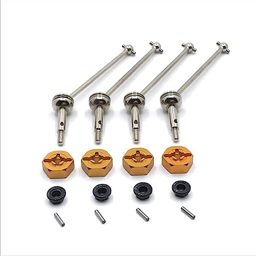 KLAPR Für 144001 124016 124017 124018 124019 RC Auto-Upgrade-Teile-Kupplungs-Kit (Gold) von KLAPR