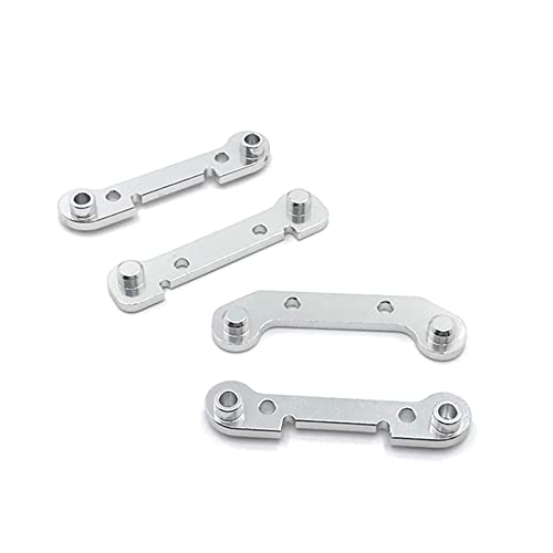 KLAPR Für 144001 124016 124017 124018 124019 RC Auto Upgrade und Modifikation Zubehör Metall Schwinge Verstärkung Stück Set (Silber) von KLAPR