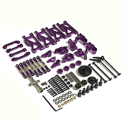 KLAPR Für 144001 144002 124016 124017 124018 124019 RC Car Metallteile vorne und hinten 1250, Koaxialkomponente 1315 Kit (lila) von KLAPR