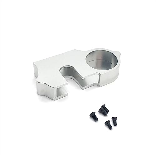 KLAPR Für 144001 144002 144010 124007 124016 124017 124018 124019 Metall-Reduziergetriebeabdeckung, Staubschutz, RC-Auto-Upgrade-Teile (Silber) von KLAPR