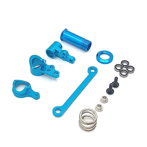 KLAPR Für 144001 144002 144010 124007 124016 124018 124019 Metall-Lenkkomponenten Lenkeinheit RC Autoteile (Blau) von KLAPR