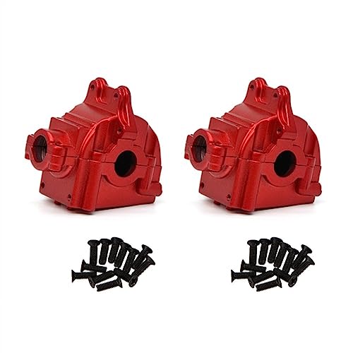 KLAPR Für 144001 144002 144010 124016 124019 Metallgetriebegehäuse Differentialgehäuse Getriebe Teile (Rot, 2 Stück) von KLAPR