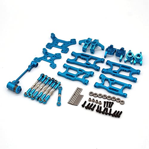 KLAPR Für 144001 144002 144010 124017 124019 1/14 1/12 RC Schwingenlenkbecher Hinterradsitzbezug Metallteile (blau) von KLAPR