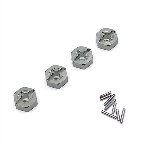 KLAPR Für 144001 144010 104007 124016 124018 124019 A949 A959 A959-B Metall 12 mm Rad-Sechskant-Nabenadapter Kombinator RC Car Upgrade Teile (Szary) von KLAPR