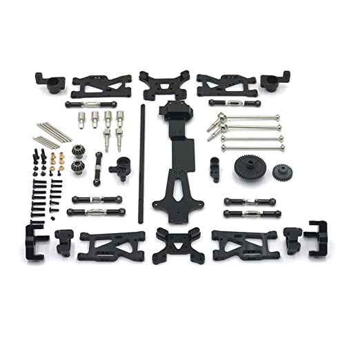 KLAPR Für 144001 144010 144002 RC Auto Metall Modifikation Zubehör Upgrade Schwinge Zweiter Stock Modifikationsteile (Nero) von KLAPR