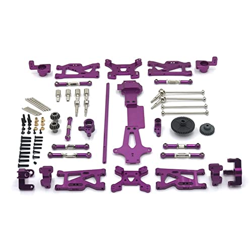 KLAPR Für 144001 144010 144002 RC-Auto-Metallmodifikationszubehör, Upgrade, Schwenkarm, Modifikationsteile im zweiten Stock (lila) von KLAPR