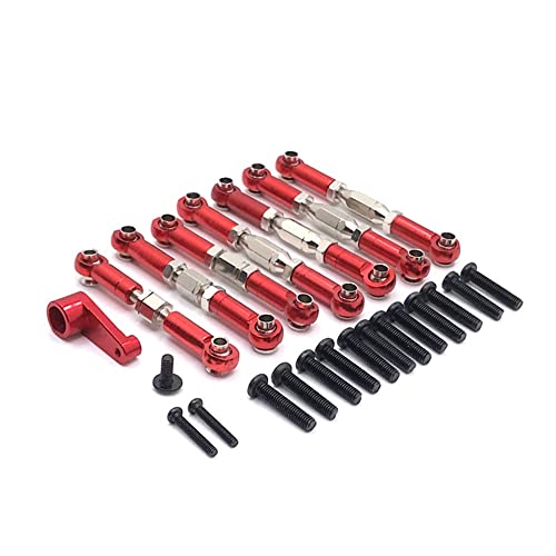 KLAPR Für 144010 144001 02 124017 124016 124018 124019 RC Automotive Metall-Upgrade-Teile, Spurstangen-Servoarm-Umbauteile (Rosso) von KLAPR