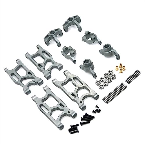 KLAPR Für 144010 144001 144002 124017 124016 124018 124019, 1/14 RC Auto, Metall Upgrade, Verschleißteile Modifikation 5-teiliges Set (Grigio) von KLAPR