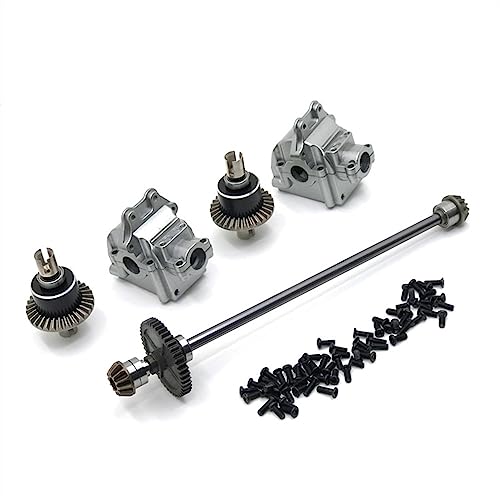 KLAPR Für 144010 144001 144002 RC Car Metallmodifikationsteile, Getriebe, Differential, Antriebswelle, Getriebe, etc. Montageteile (Grigio) von KLAPR