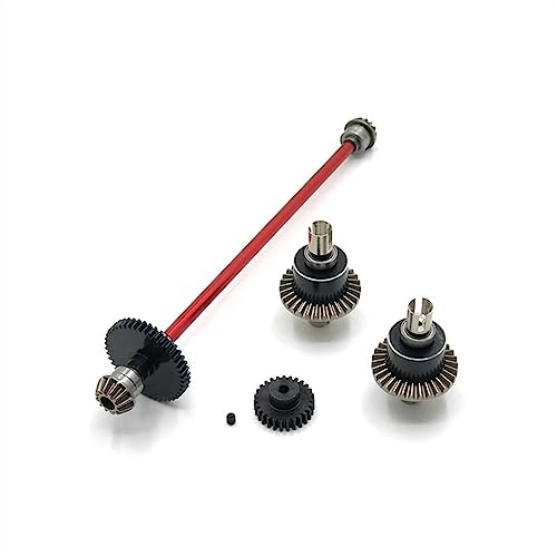 KLAPR Für 144010 144002 144001 RC Auto Metall Upgrade Teile Differential, Getriebe, Antriebswelle, Getriebebaugruppe Modifikationsteile (Rosso) von KLAPR