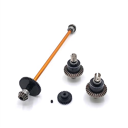 KLAPR Für 144010 144002 144001 RC Auto Metall Upgrade Teile Differential, Getriebe, Antriebswelle, Getriebemontage, Modifikationsteile (Gold) von KLAPR
