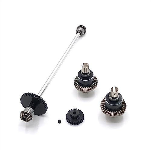 KLAPR Für 144010 144002 144001 RC Auto Metall Upgrade Teile Differential, Getriebe, Antriebswelle, Getriebemontage, Modifikationsteile (Silber) von KLAPR