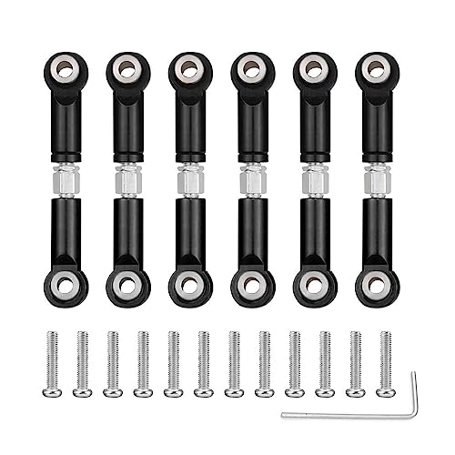 KLAPR Für A959 A959-B A949 A969 A979 K929 Metall Vorne Hinten Spurstange Gestänge Servo Link Rod Set 1/18 RC Autoteile Zubehör (Nero) von KLAPR