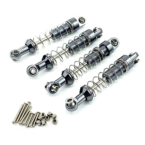 KLAPR Für C14 C24 MN D90 D91 D96 D99 D99S MN90 MN98 MN99S 4 Stück Metall Absorber Dämpfer RC Autoteile Zubehör (Szary) von KLAPR