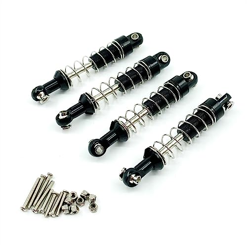 KLAPR Für C14 C24 MN D90 D91 D96 D99 D99S MN90 MN98 MN99S 4pcs Metall Absorber Dämpfer RC Autoteile Zubehör (Nero) von KLAPR