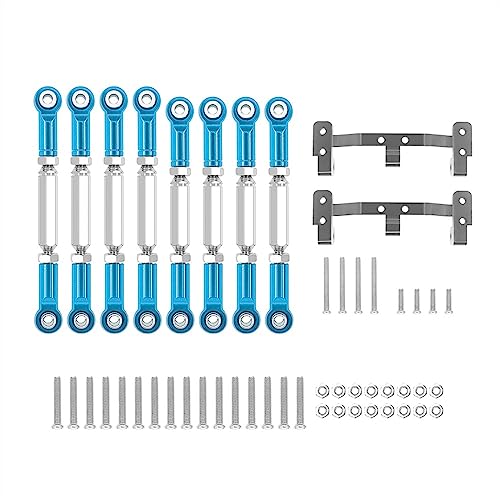 KLAPR Für C14 C24 MN D90 MN99S Metall Chassis Link Rod Zugstange Gestänge und Spurstangenhalterung Halter RC Autoteile Zubehör (MN Blau) von KLAPR