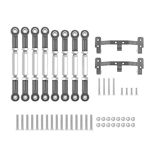 KLAPR Für C14 C24 MN D90 MN99S Metall Chassis Link Rod Zugstange Gestänge und Spurstangenhalterung Halter RC Autoteile Zubehör (MN Titan) von KLAPR