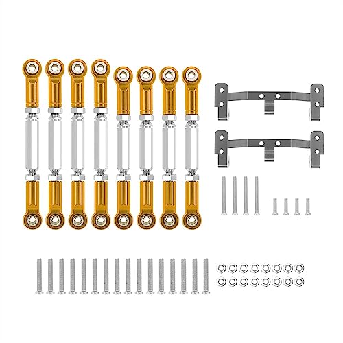 KLAPR Für C14 C24 MN D90 MN99S Metall Chassis Link Rod Zugstange Gestänge und Spurstangenhalterung Halter RC Autoteile Zubehör (WPL Gelb) von KLAPR