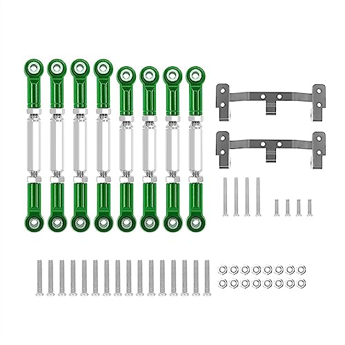 KLAPR Für C14 C24 MN D90 MN99S Metall Chassis Link Rod Zugstange Gestänge und Spurstangenhalterung Halter RC Autoteile Zubehör (WPL Grün) von KLAPR