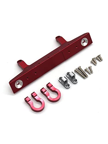 KLAPR Für FMS 1/24 FCX24 RC ferngesteuertes Fahrzeug Metall Upgrade Teile Frontstoßstange Frontstoßstange Stoßstange Ersatzzubehör (Farbe: Rosso) von KLAPR