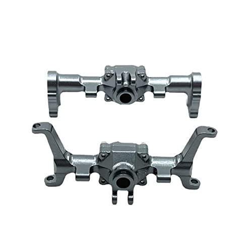 KLAPR Für FMS 1/24 Fernbedienung Auto Ersatzteile Metall Upgrade Modifizierte CNC Vorder- und Hinterachse Gehäuse (Grigio) von KLAPR