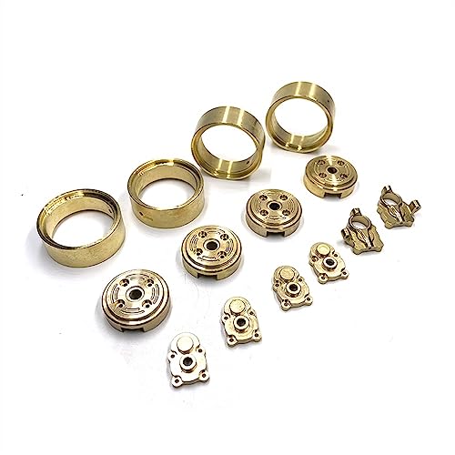KLAPR Für FMS 1/24 RC Auto Messing Gegengewicht Rad Rahmen Lenkbecher Hintere Tasse von KLAPR