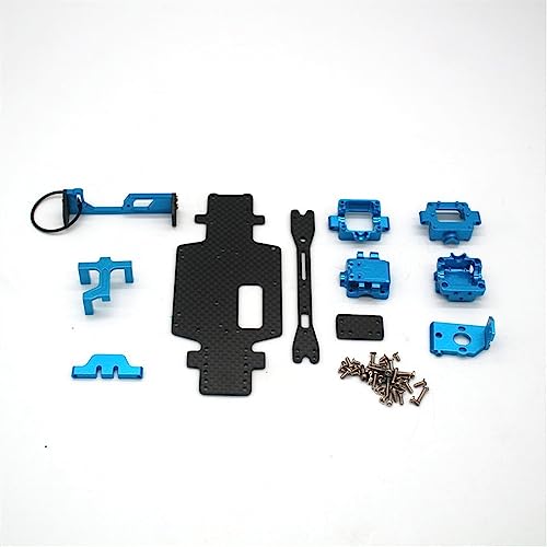 KLAPR Für K989 284131 RC 1/28 Auto-Kohlefaser-Chassis zweite Etage Batteriefach Po Metallteile (blau) von KLAPR