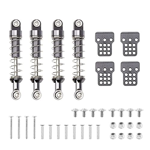 KLAPR Für MN D90 MN99S WPL C14 C24 Metallabsorber und verlängerte Halterung, Sitz, RC-Auto-Upgrades, Teile-Zubehör (Titan) von KLAPR
