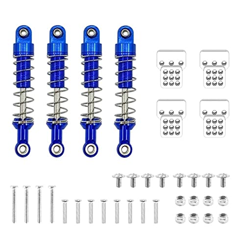 KLAPR Für MN D90 MN99S WPL C14 C24 Metallabsorber und verlängerte Halterung Sitz RC Auto Upgrades Teile Zubehör (Blau) von KLAPR