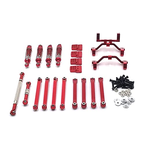 KLAPR Für MN Model 1/12 D90 D91 D96 MN98 MN99S RC Autoteile Metall Upgrade Modifikation 6-teiliges Set inklusive Absorber usw (Rosso) von KLAPR