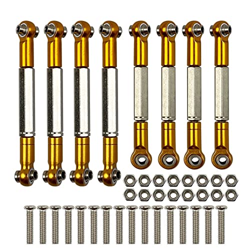 KLAPR Für Metall-Zugstange, Lenkstange, Servostange, Wpl B1, B-1, B14, B-14, B24, B-24, C14, C24, 1/16, RC-Auto-Ersatzteile, Upgrade (Gold) von KLAPR