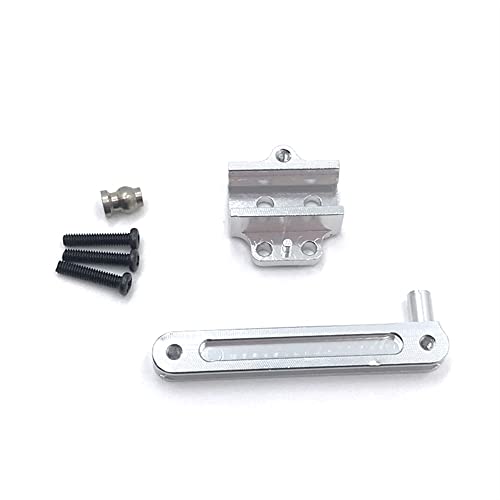 KLAPR Für WLtoys 1:12 RC Autozubehör 12428 12423 Leap 01 02 03 Metall Upgrade Teile Lenkmontage (Silber) von KLAPR