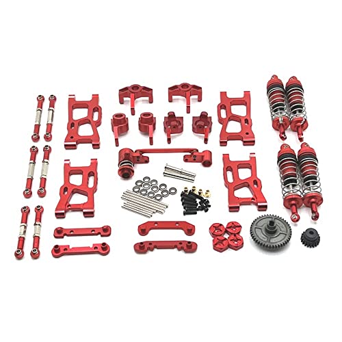 KLAPR Für WLtoys 124007 124017 124019 144001 RIaarIo XDKJ-001 XDKJ-006 AM-X12 RC Autoteile Metall Upgrade und Modifikation Zubehör (Farbe: Rosso) von KLAPR