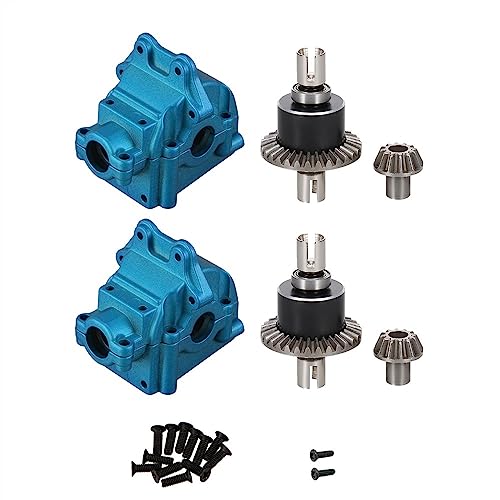 KLAPR Für Wltoys 144001 144002 144010 124007 124016 124017 124018 124019 Metallgetriebegehäuse und Differential-Upgrade-Teile (Blau, 2 Set) von KLAPR