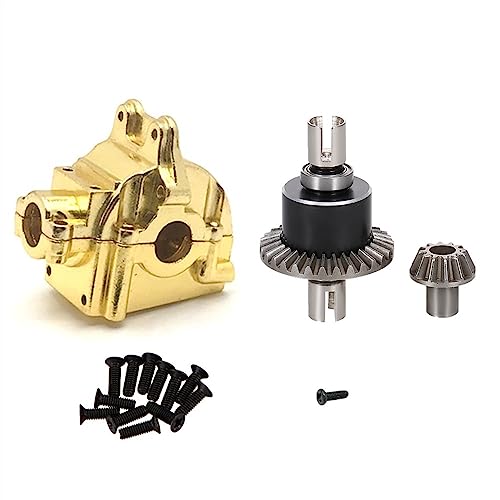 KLAPR Für Wltoys 144001 144002 144010 124007 124016 124017 124018 124019 Metallgetriebegehäuse und Differential-Upgrade-Teile (Gelb, 1 Set) von KLAPR