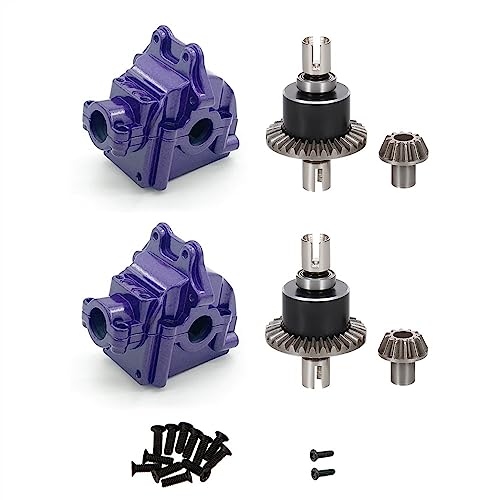 KLAPR Für Wltoys 144001 144002 144010 124007 124016 124017 124018 124019 Metallgetriebegehäuse und Differential-Upgrade-Teile (lila, 2 Set) von KLAPR