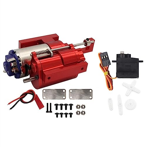 KLAPR Ganzmetall 2-Gang-Getriebe für C14 C24 B14 B24 MN D90 MN-90 MN98 MN99S RC Autoteile (Rot und Servo) von KLAPR