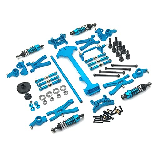 KLAPR Geeignet für 1/18 A959 A949 A969 A979 K929 Fernbedienung Auto Upgrade Teile, Metall Modifikation 19-teiliges Set (Blau) von KLAPR