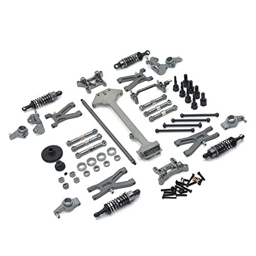 KLAPR Geeignet für 1/18 A959 A949 A969 A979 K929 Fernbedienung Auto Upgrade Teile, Metall Modifikation 19-teiliges Set (Grigio) von KLAPR