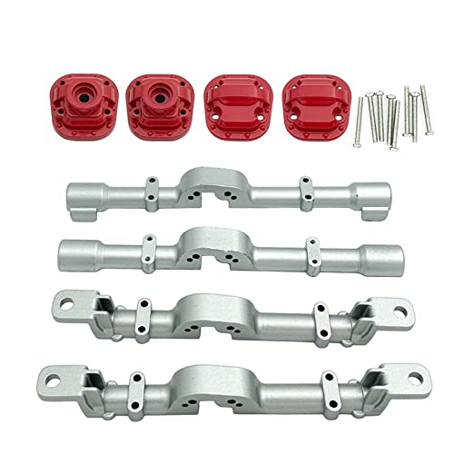 KLAPR Gehäuse für Vorder- und Hinterbrücke, Metall, für MN D90, D91, MN99, MN99S, 1/12, RC-Auto-Upgrade-Teile, Zubehör (Silber) von KLAPR