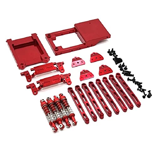 KLAPR MN78 Metallabsorber Link Rod Servo Mount Beam Tower für MN78 MN-78 MN 78 1/12 RC Autoteile Zubehör (Rosso) von KLAPR